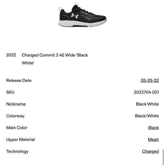 Under Armour Charged Commit TR3 4E Wide - Picture 2 of 5